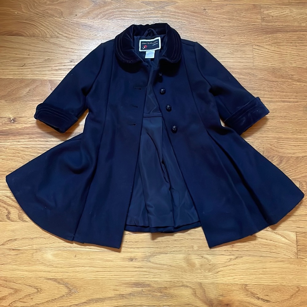 Janie and Jack navy blue coat